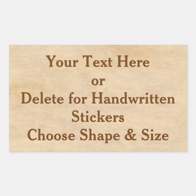 Adesivo Retangular Vintage Stickers ou Vazios em BULK (Frente)