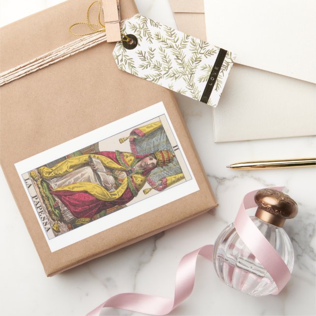 Adesivo Retangular Vintage Tarot (Presentear)