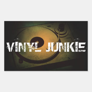 Adesivo Retangular Vinyl Junkie Antiga mesa