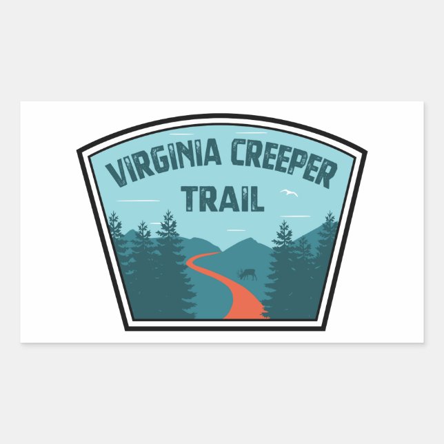 Adesivo Retangular Virginia Creeper Trail (Frente)