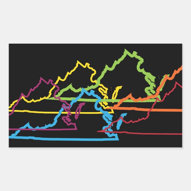 Adesivo Retangular virginia pride blur (Frente)