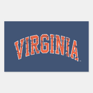 Adesivo Retangular Virginia Wordmark Distress