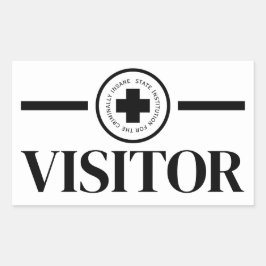 Adesivo Retangular Visitante Crítico De Instituição Estatal