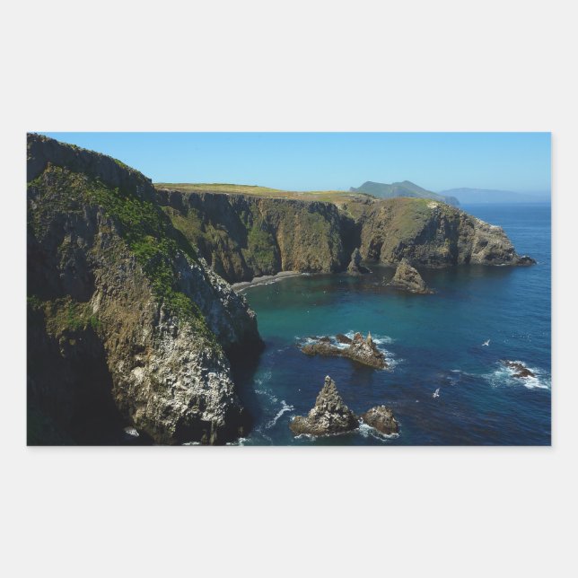 Adesivo Retangular Vista Cênica da Ilha Anacapa nas Ilhas do Canal (Frente)