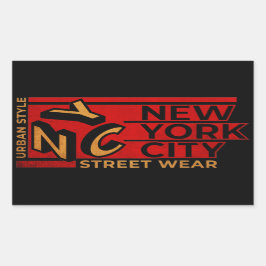 Adesivo Retangular Visto Nova Iorque Urban Style Street