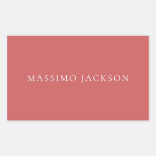 Adesivo Retangular Visual Estético Moderno Minimalista Vermelho India