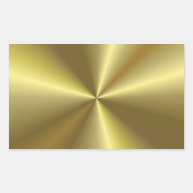 Adesivo Retangular Visual Moderno Metálico Falso Dourado Tendência (Frente)