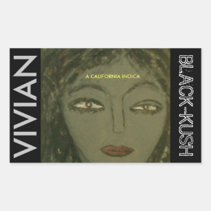 ADESIVO RETANGULAR VIVIAN KUSH PRETO