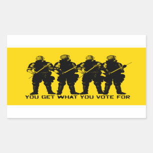 Adesivo Retangular Você obtem o que você vota para o grupo da