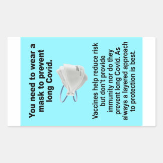 Adesivo Retangular Você precisa vestir uma máscara para evitar adesiv