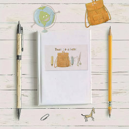 Adesivo Retangular Voltar para Amigos da Escola