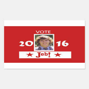 Adesivo Retangular Vote em Young Jeb em 2016