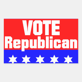 Adesivo Retangular Vote Republicano