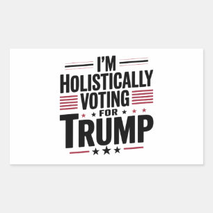 Adesivo Retangular Voto Holisticamente para a Eleição Trump Kamala