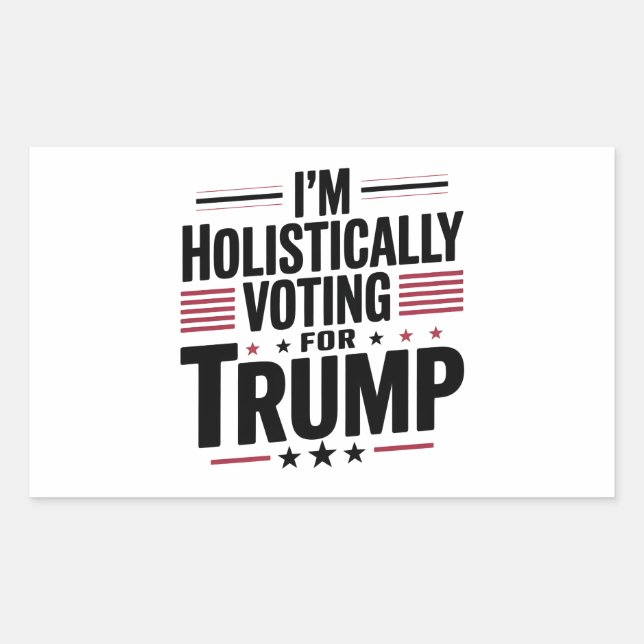 Adesivo Retangular Voto Holisticamente para a Eleição Trump Kamala (Frente)