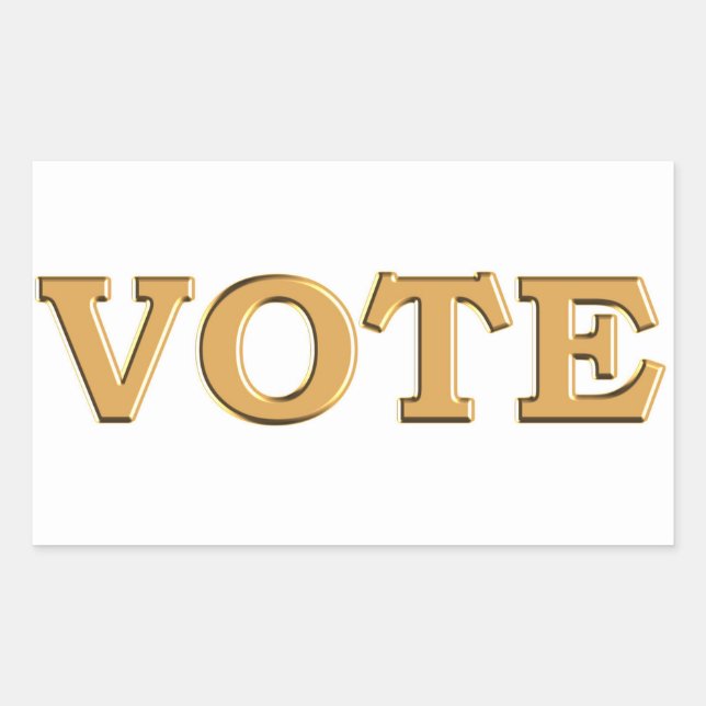 Adesivo Retangular VOTO para seu candidato (Frente)