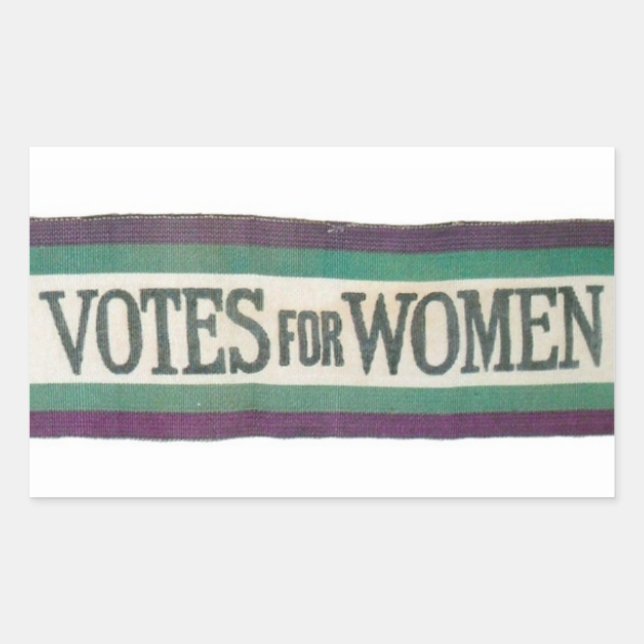 Adesivo Retangular Votos Suffragette para Women Sticker (Frente)