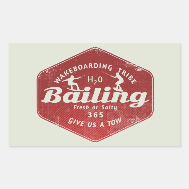 Adesivo Retangular Wakeboard (Frente)