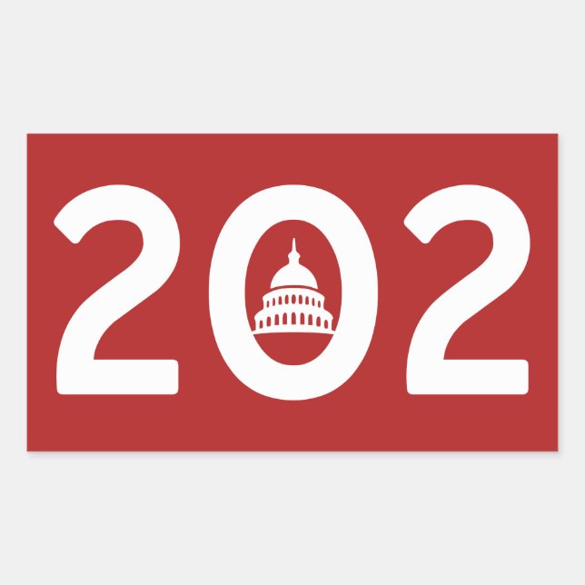 Adesivo Retangular Washington D.C. Pride (Frente)