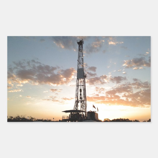 Adesivo Retangular West Texas Drill Rig (Frente)