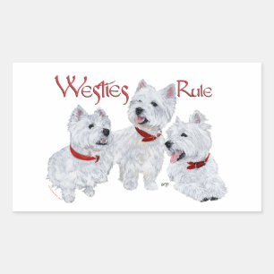 Adesivo Retangular Westies Mandam!