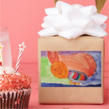 Whimsical Rainbow Squirrel Birthday 