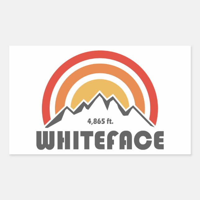 Adesivo Retangular Whiteface Mountain (Frente)