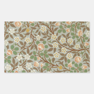 Adesivo Retangular William Morris Clover Flor Botânica