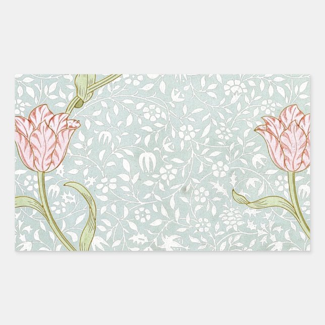 Adesivo Retangular William Morris GardenTulip (Frente)