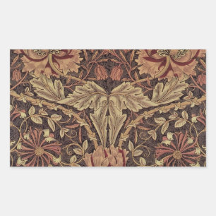 Adesivo Retangular William Morris Honeysuckle English Floral Design