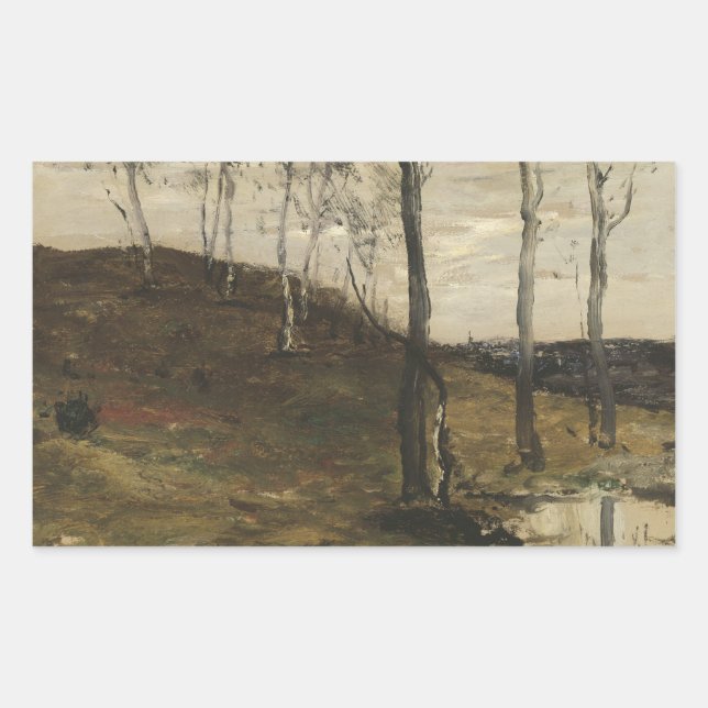 Adesivo Retangular William Morris Hunt - Esconde com Árvores (Frente)
