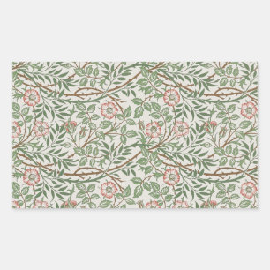 Adesivo Retangular William Morris Sweetbriar Floral Art Nouveau