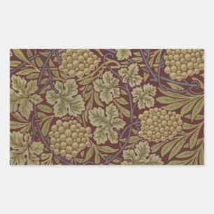 Adesivo Retangular William Morris Vine Floral Patterno