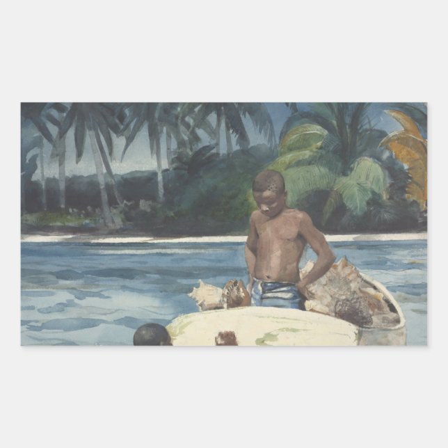 Adesivo Retangular Winslow Homer - West India Divers (Frente)