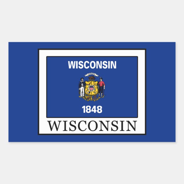 Adesivo Retangular Wisconsin (Frente)