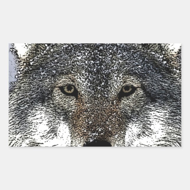 Adesivo Retangular Wolf Eyes (Frente)