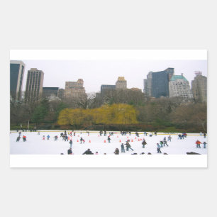 Adesivo Retangular Wollman Rink Central Park NYC Vinhetas De Ice
