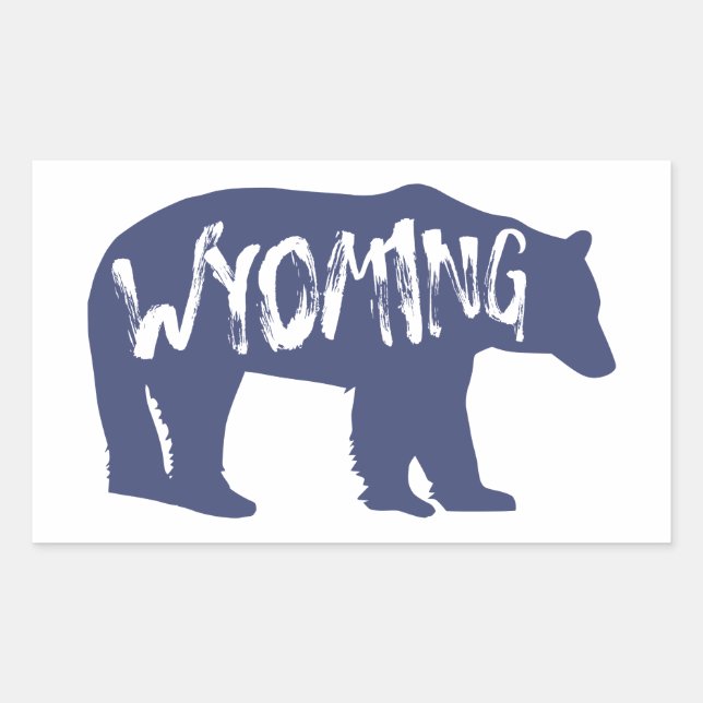 Adesivo Retangular Wyoming Bear (Frente)