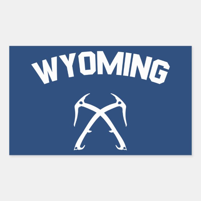 Adesivo Retangular Wyoming Ice Climbing (Frente)