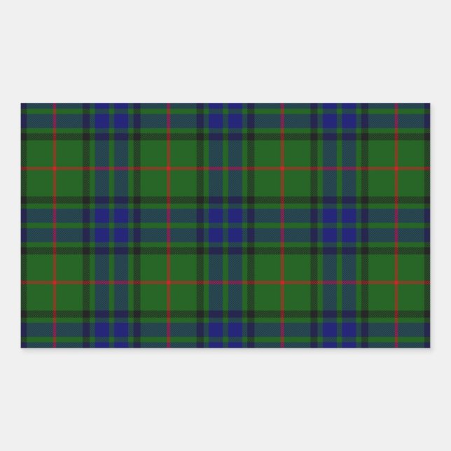 Adesivo Retangular Xadrez azul-tartan Lauder (Frente)
