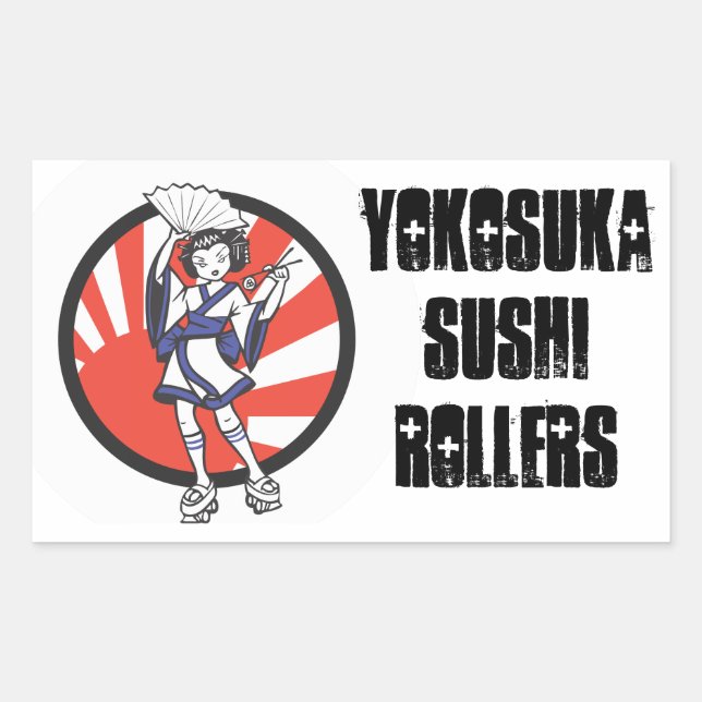 Adesivo Retangular Yokosuka Sushi Roller Sticker 2 (Frente)