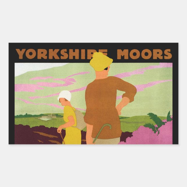 Adesivo Retangular Yorkshire Moors (Frente)