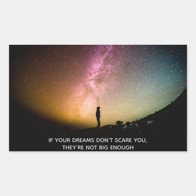 Adesivo Retangular Your dreams If don't scare you (Frente)