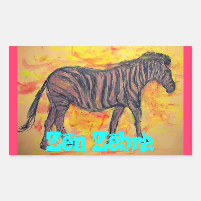 Adesivo Retangular Zen Zebra (Frente)