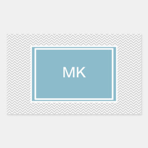 Adesivo Retangular Ziguezague cinzento simples