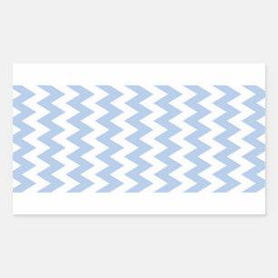 Adesivo Retangular Zigzag claro azul e branco