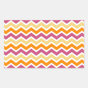 Adesivo Retangular ZigZag tribal vibrante
