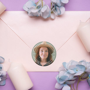 Adesivo Retirada de Script Branco Clássico de Foto Elegant