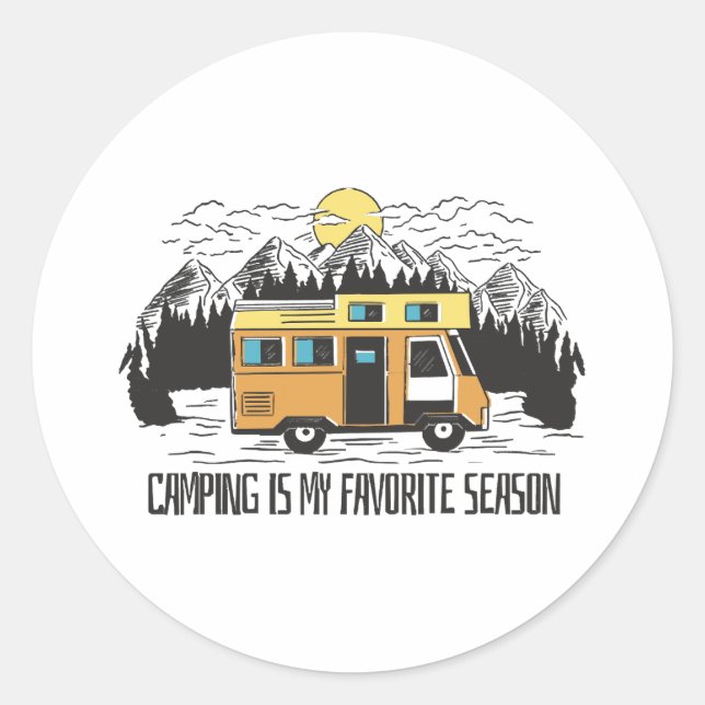 Adesivo Retiro de Campervan na Montanha (Frente)
