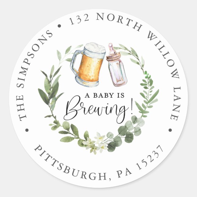 Adesivo Retornar o Clássico Redondo do Endereço (Frente)